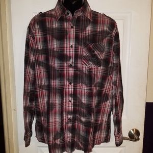 Untouchable Brand Plaid Black Tie Dye Shirt